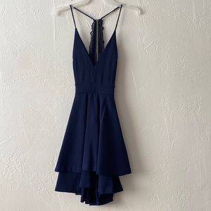Navy blue skater dress